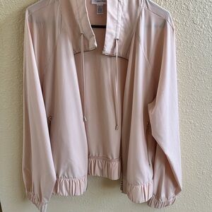Calvin Klein Lightweight Bomber Jacket in Blush Pink